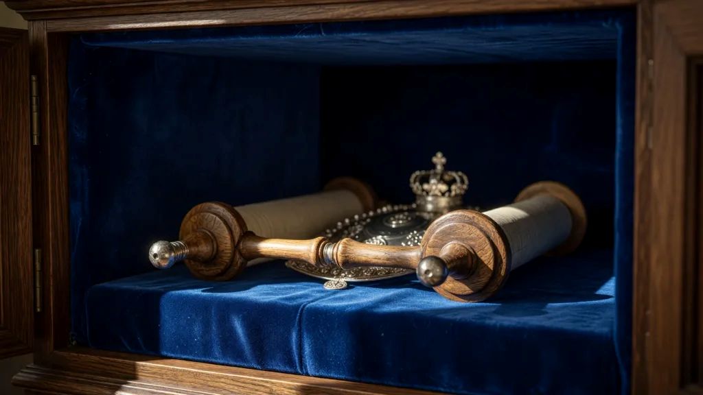 Sefer Torah ouvert, illustration de l&rsquo;article sur le vol de Levallois