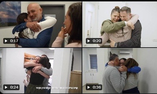 Première rencontre des quatre otages avec leur famille