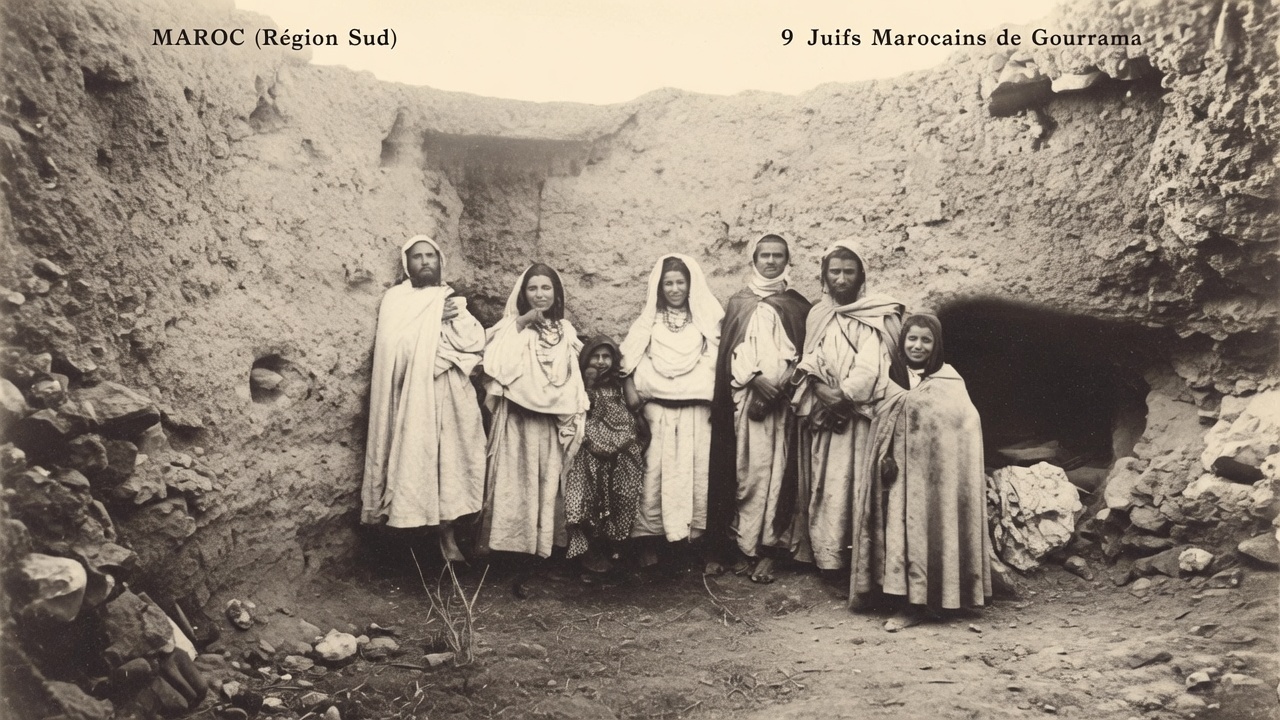 Famille juive de Gourama, dans le sud marocain