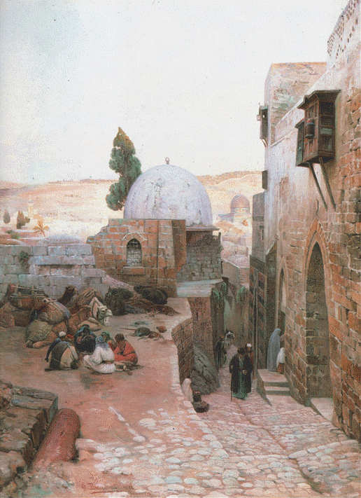 13. Jérusalem, scène de rue.