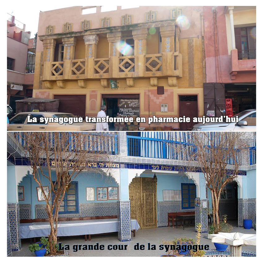 9. La synagogue Al Azama est intégrée dans un ensemble de bâtiments organisés autour d’une vaste cour centrale et dotée...