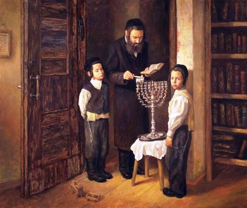 L'alumage de 'Hanouka et les enfants