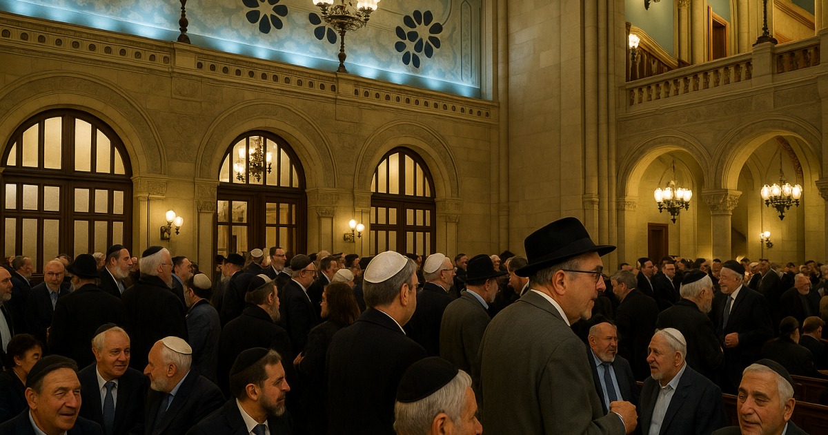 Cérémonie à la synagogue de la Victoire