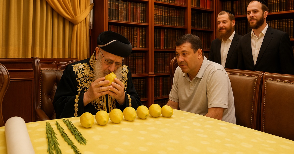 Rav Ovadia choisit son Etrog