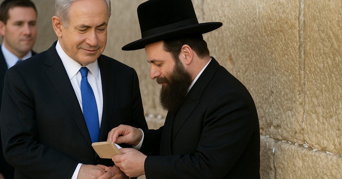 Netanyahu au Kottel pour Remercier D-ieu pour cette victoire miraculeuse