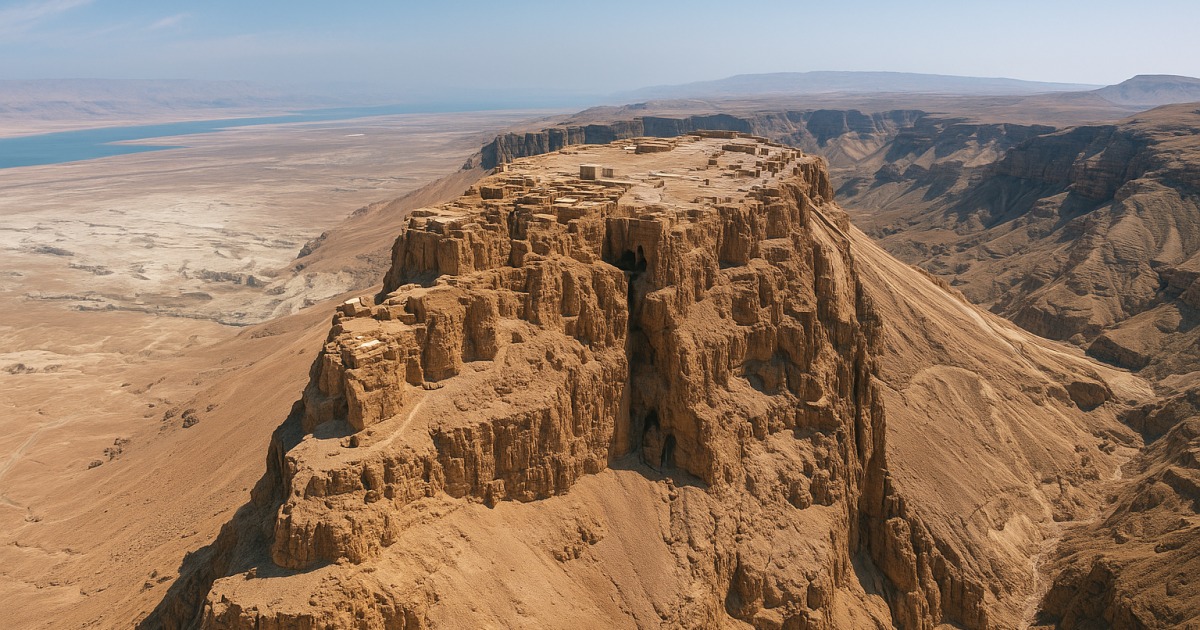 Massada filmé par un drone