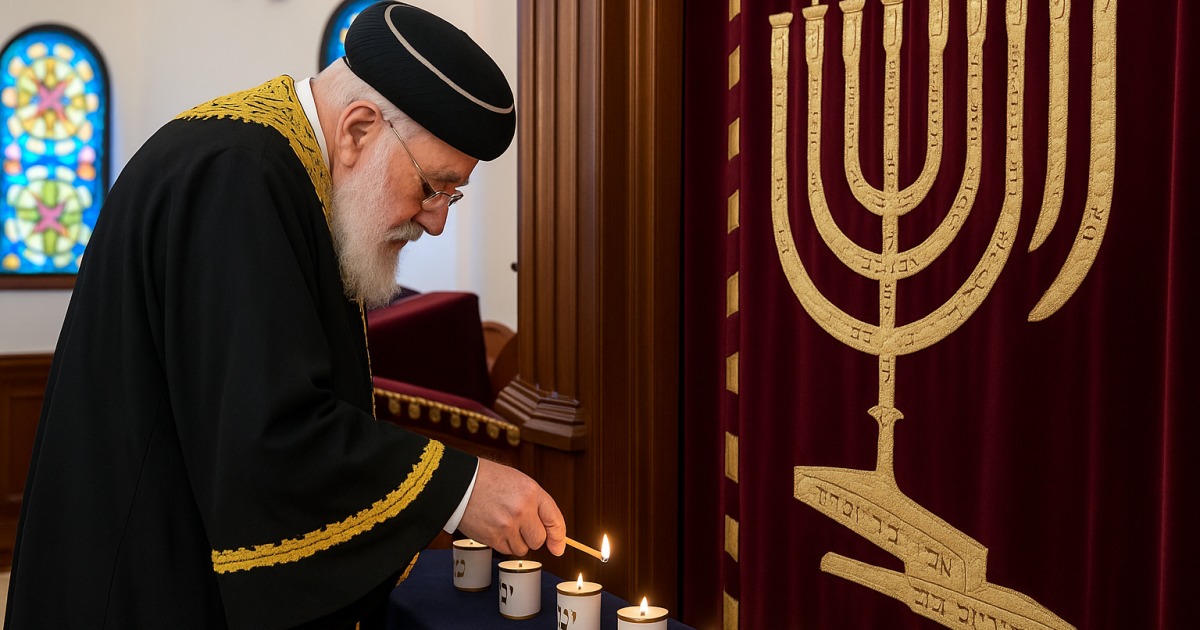 Allumage du grand Rabbin pour la Shoah
