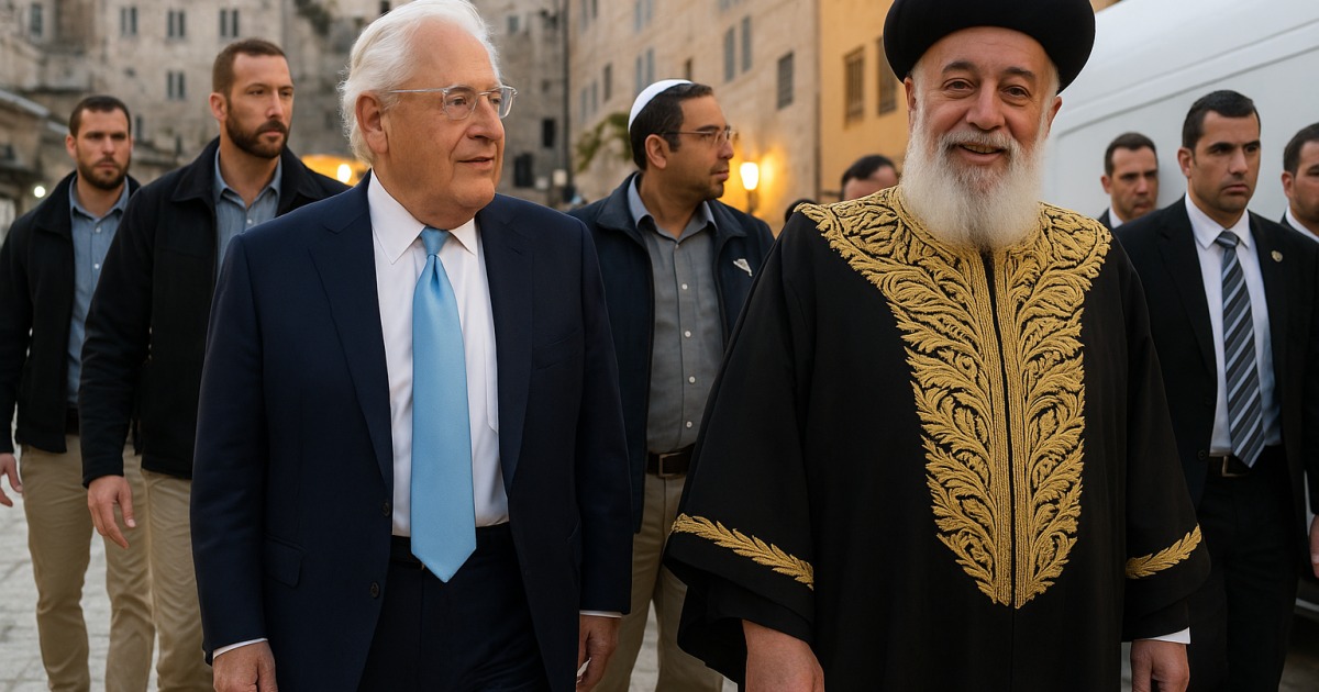 L'ambassadeur des États Unis allume au Kotel