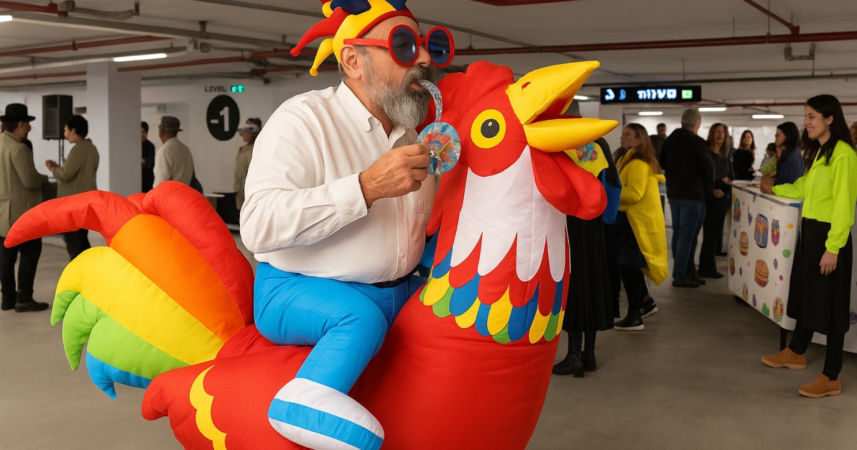 Les clowns de pourim venus réjouir les malades de  l'hôpital Chaarei Tsédek