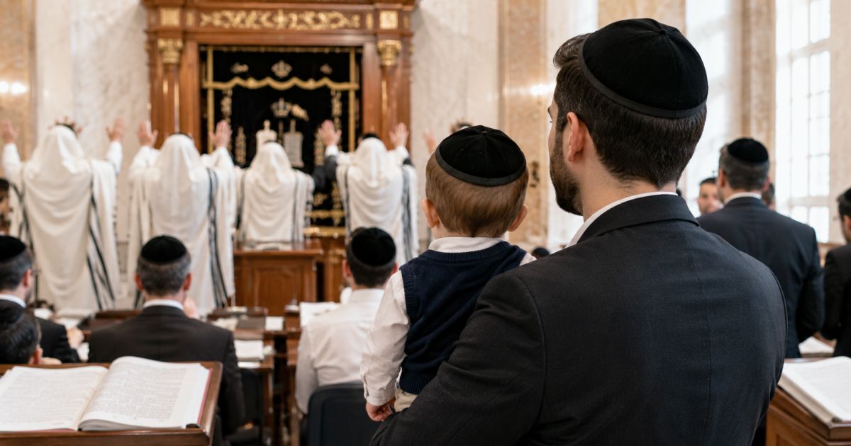 Amener un enfant en bas âge à la synagogue