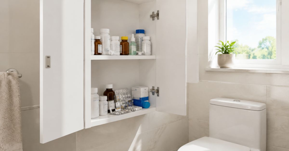 Entreposer des médicaments dans les toilettes