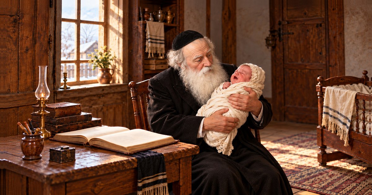 Rabbi Chnéour Zalman : abandonner son étude pour apaiser un bébé en pleurs
